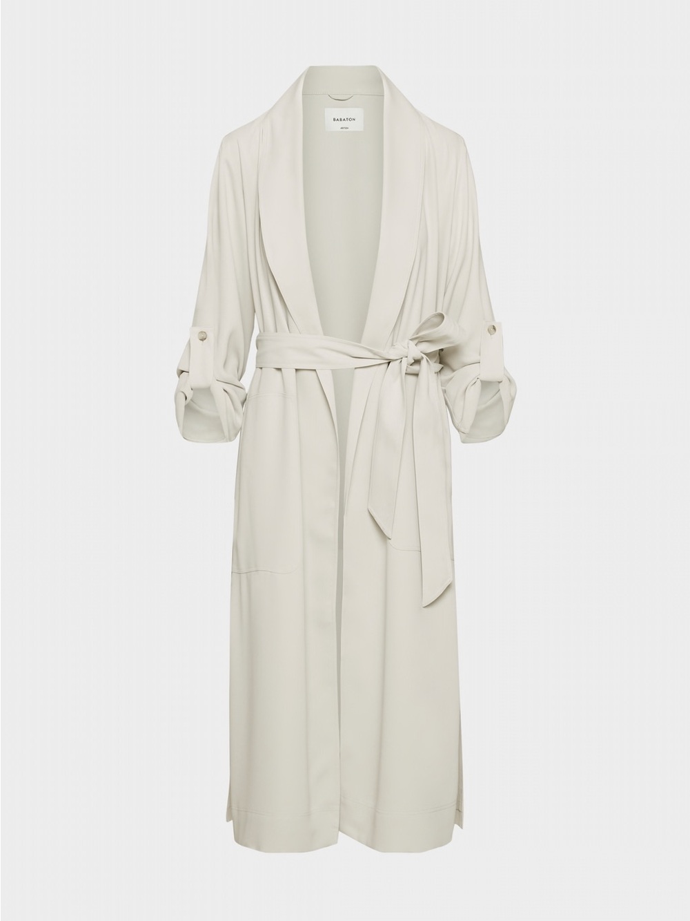 Aritzia Babaton Kahlo Studio Robe Women’s Jacket Wrap Long Sleeve $198 Beige Xs